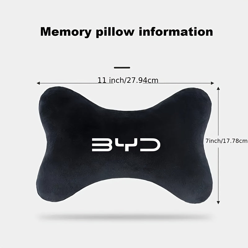 Car Seat Neck Pillow Cover Plush Adjustable Headrest Support Black Universal Fit