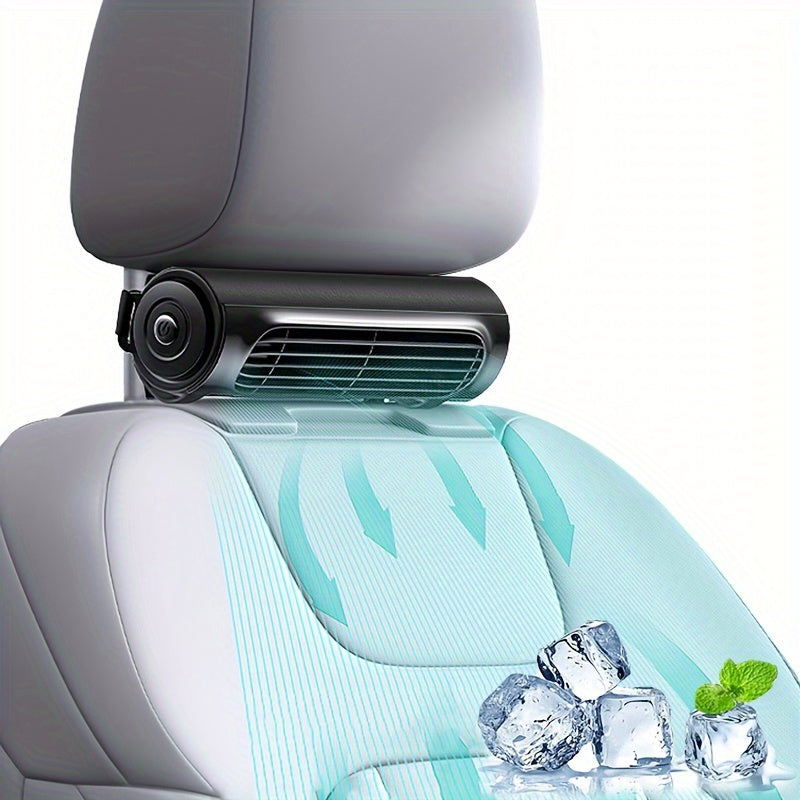 Car USB Fan with Strong Wind Wide Mouth 3 Speed Backrest Cooling Fan for Car Truck SUV