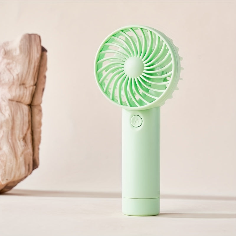 Mini Handheld Fan USB Rechargeable 300mAh Portable Quiet Durable Lightweight for Travel Office Outdoors