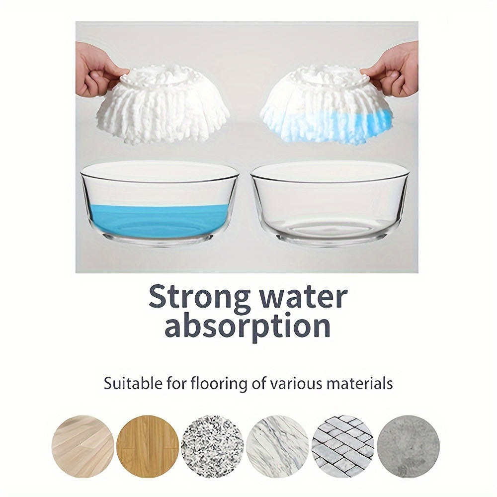 Uyda aylanuvchi pol mopi va chelak to'plami - 1 to'plam, chang olish uchun qulay mоп, quruq va nam foydalanish uchun, oila, oshxona, hammom pollari uchun mukammal, tozalash materiallari va asboblari.