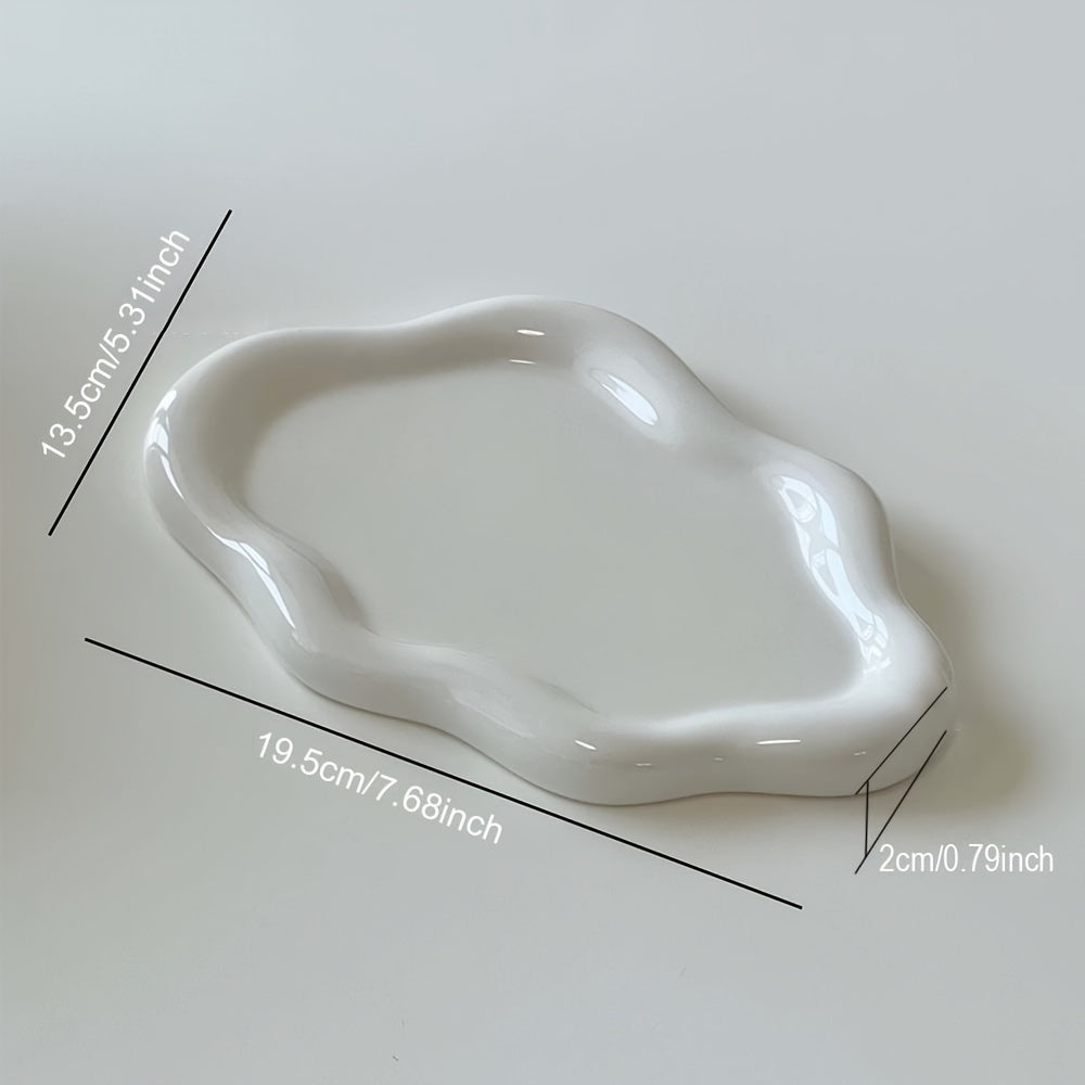 Ceramic Jewelry Tray for Storage Keys Perfume and Decorations at Entrance