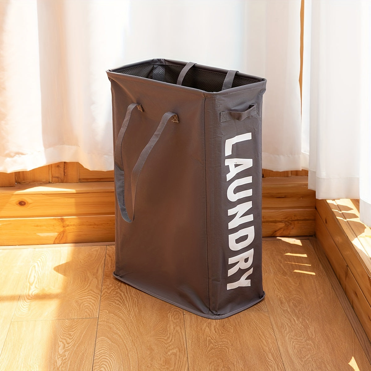 Collapsible Laundry Hamper with Handles 45L Capacity for Small Spaces
