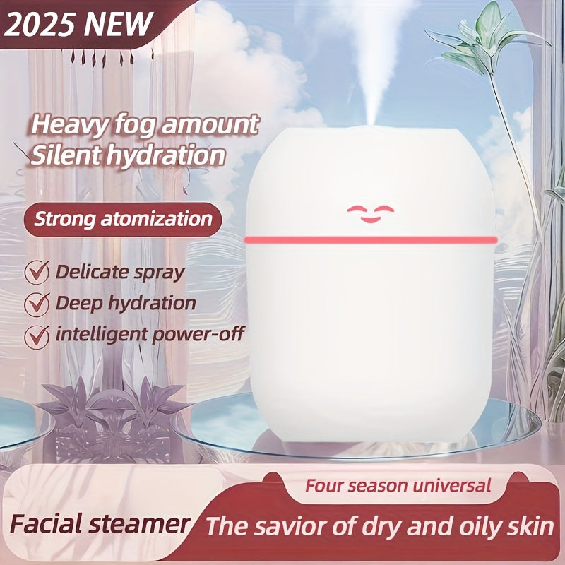 USB Facial Steamer Humidifier for Dry Oily Skin Ultrasonic Mist Desk Car