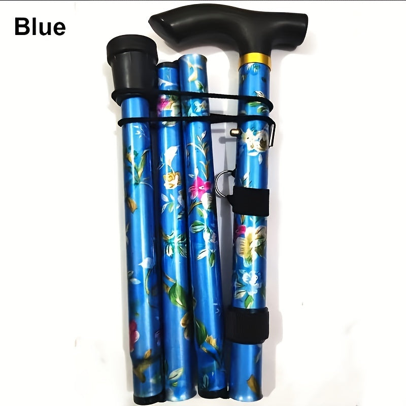 Unisex Aluminum Folding Crutches Adjustable Walkers with Anti-Slip Tips