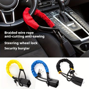 Heavy-Duty Steel Car Steering Wheel Lock with Anti-Theft Key Lock and Colors