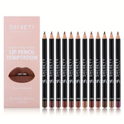 12-Piece Matte Non-Stick Lip Liner Set Waterproof Long-Lasting for Makeup and Gift