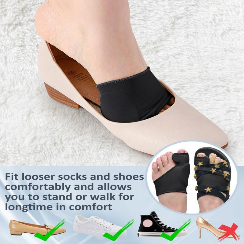 Erkaklar va ayollar uchun sozlanadigan oyoq qoʻllab-quvvatlash qopqogʻi, qora, 25-daraja barmoqli, kechasi va kunduzgi foydalanish