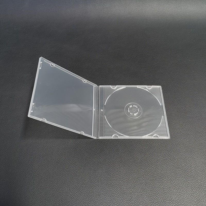 Caja de almacenamiento de discos DVD de plástico de 8cm, caja de almacenamiento sin energía, duradera y transparente
