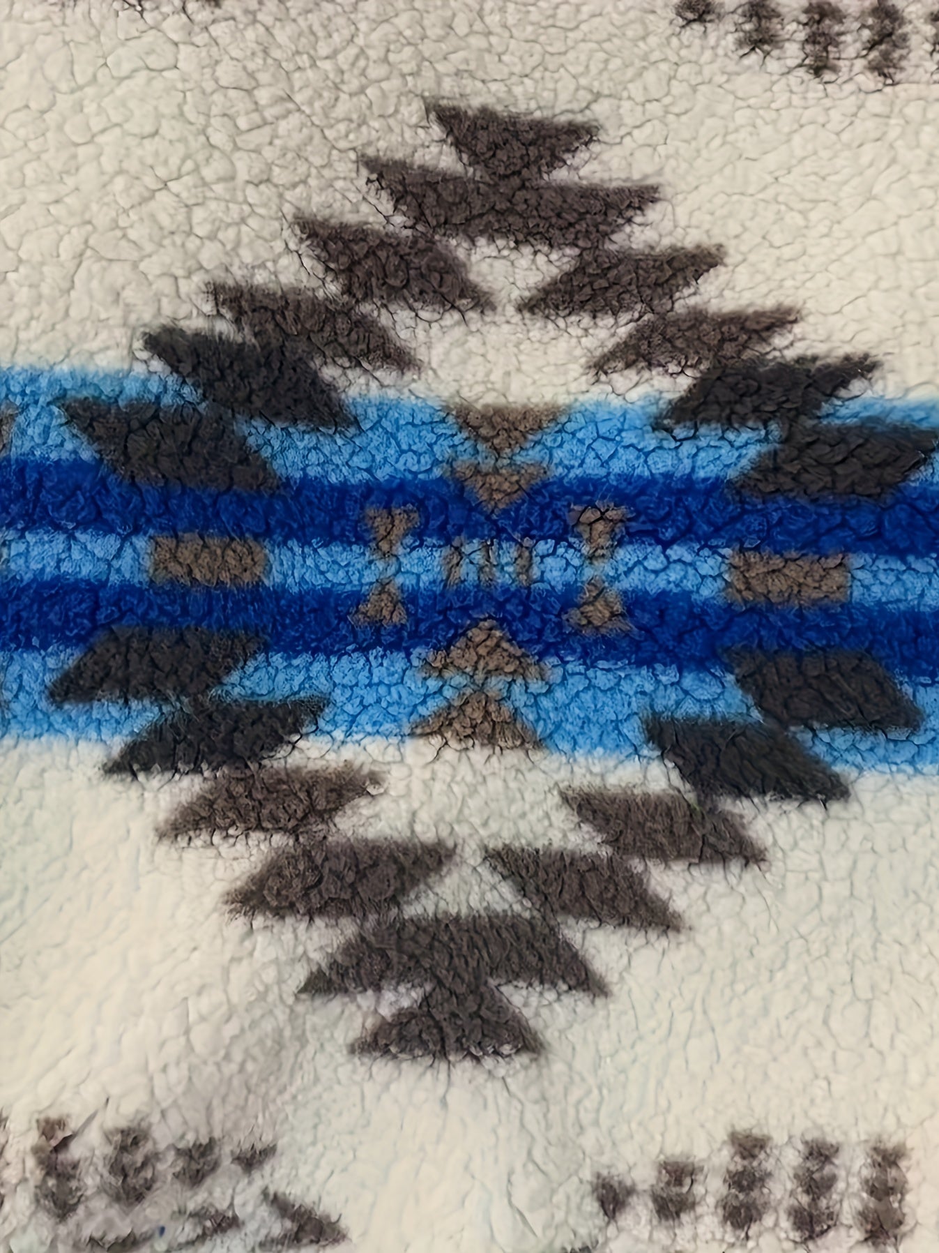 Plus o'lcham ayollar uchun boho kofta, Aztec bosma uzun qo'lqopli, chiziqli, issiq, qalin shiltak