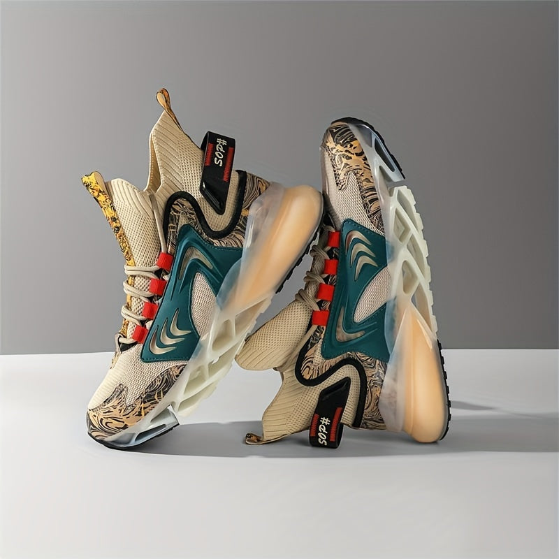 Men's Mesh Canvas High Top Sneakers for Outdoor Sports Casual Style