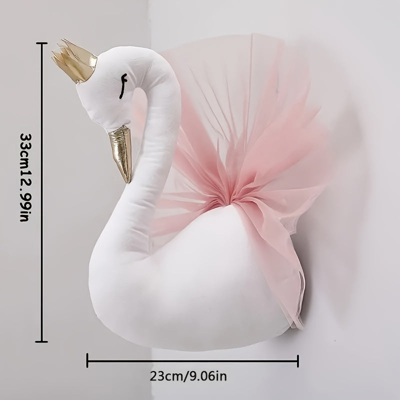 Decoración de arte de pared Swan Crown para dormitorio y regalo de boda