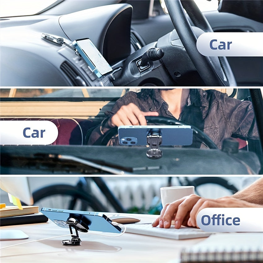Universal Magnetic Car Phone Holder Retractable Dashboard Mount