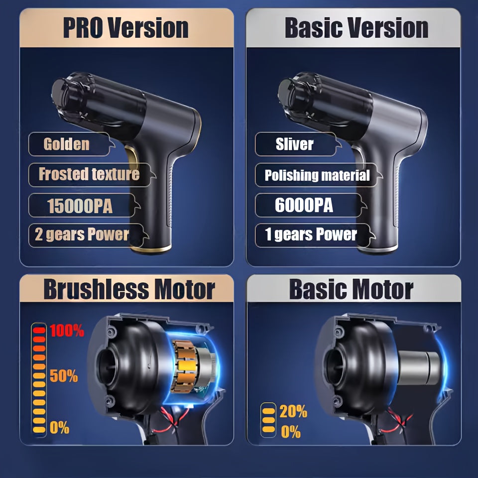 Handheld Cordless Vacuum Cleaner 15000PA Turbo Power 80W Lithium Battery Pet Hair Extraction