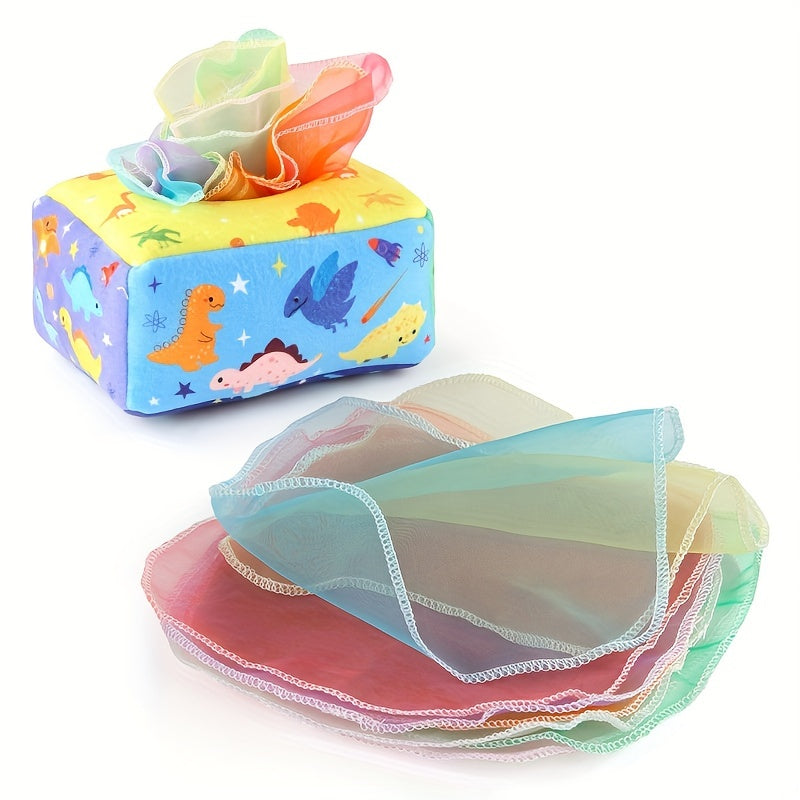 Baby Toy Soft Tissue Box Interactive Learning Toy for Kids Finger Strengthening