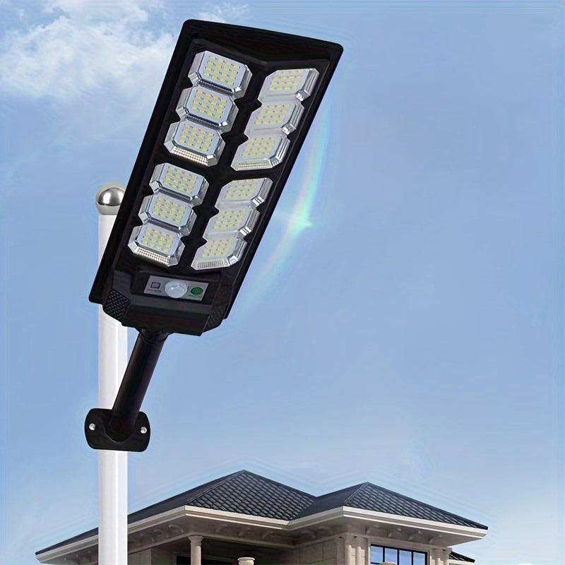Solar-Powered LED Lantern with Infrared Sensor and Push Button for Outdoor Courtyards