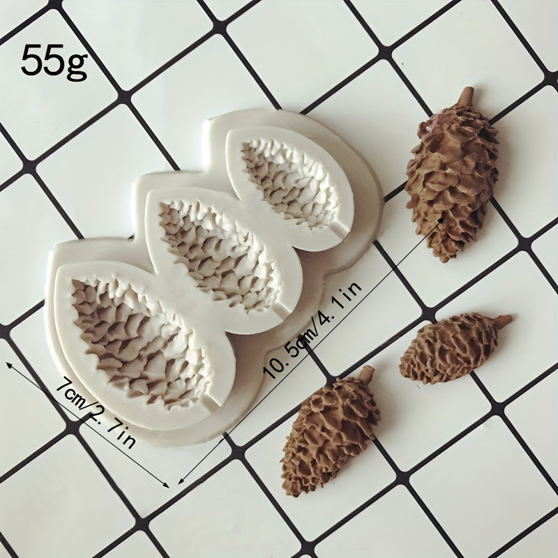 Pine Cone Fondant Mold 3D Silicone Cake Decorating Tool for Candy Chocolate
