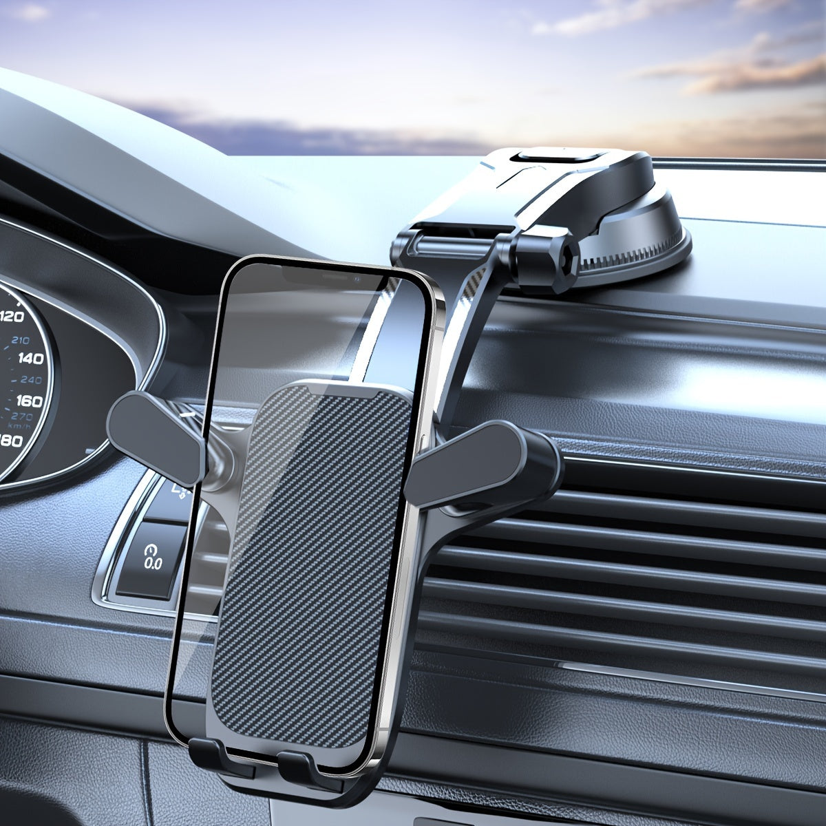 Soporte universal para teléfono de coche, de ABS, con soporte de ventilación, rotación de 360 grados, duradero