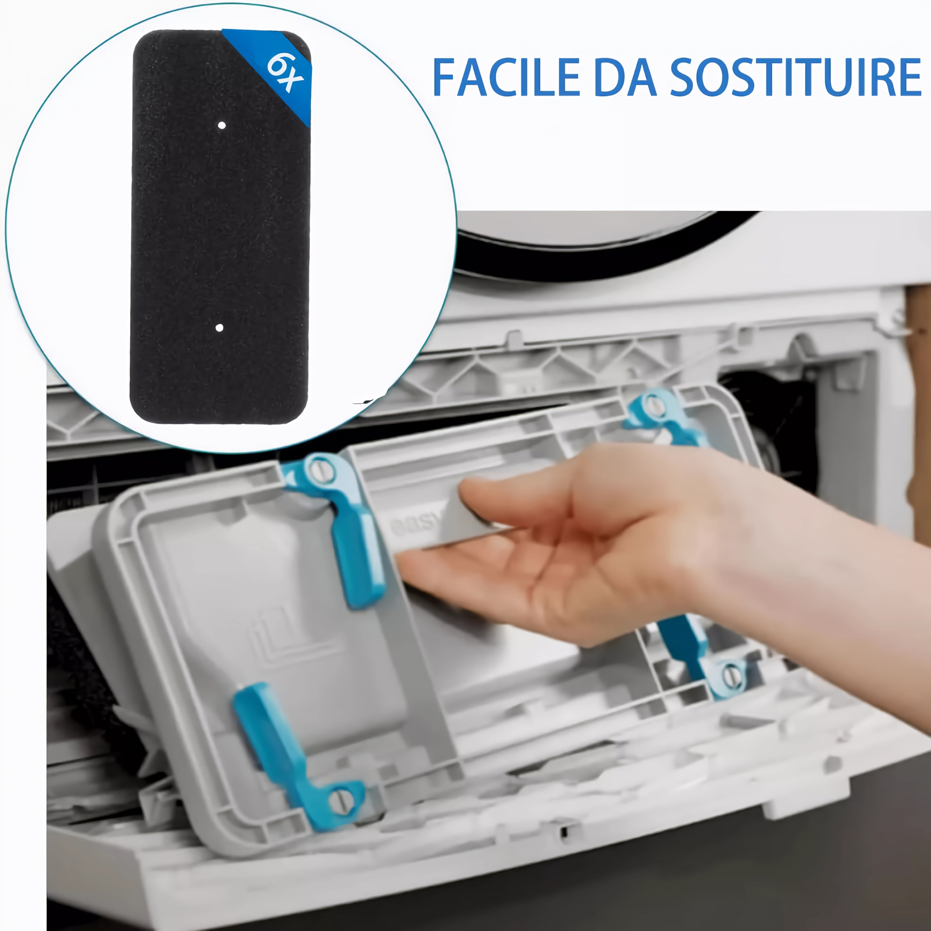 2/4/6 dona Hoover Candy 40006731 uchun quruq filtrlar, Energiya samaradorligi sinfi G, 275 X 125 X 10Mm kondensatsiya va issiqlik nasosli quruq mashinalar uchun g'ovak filtrlar - qora polyester tolali filtrlar bilan