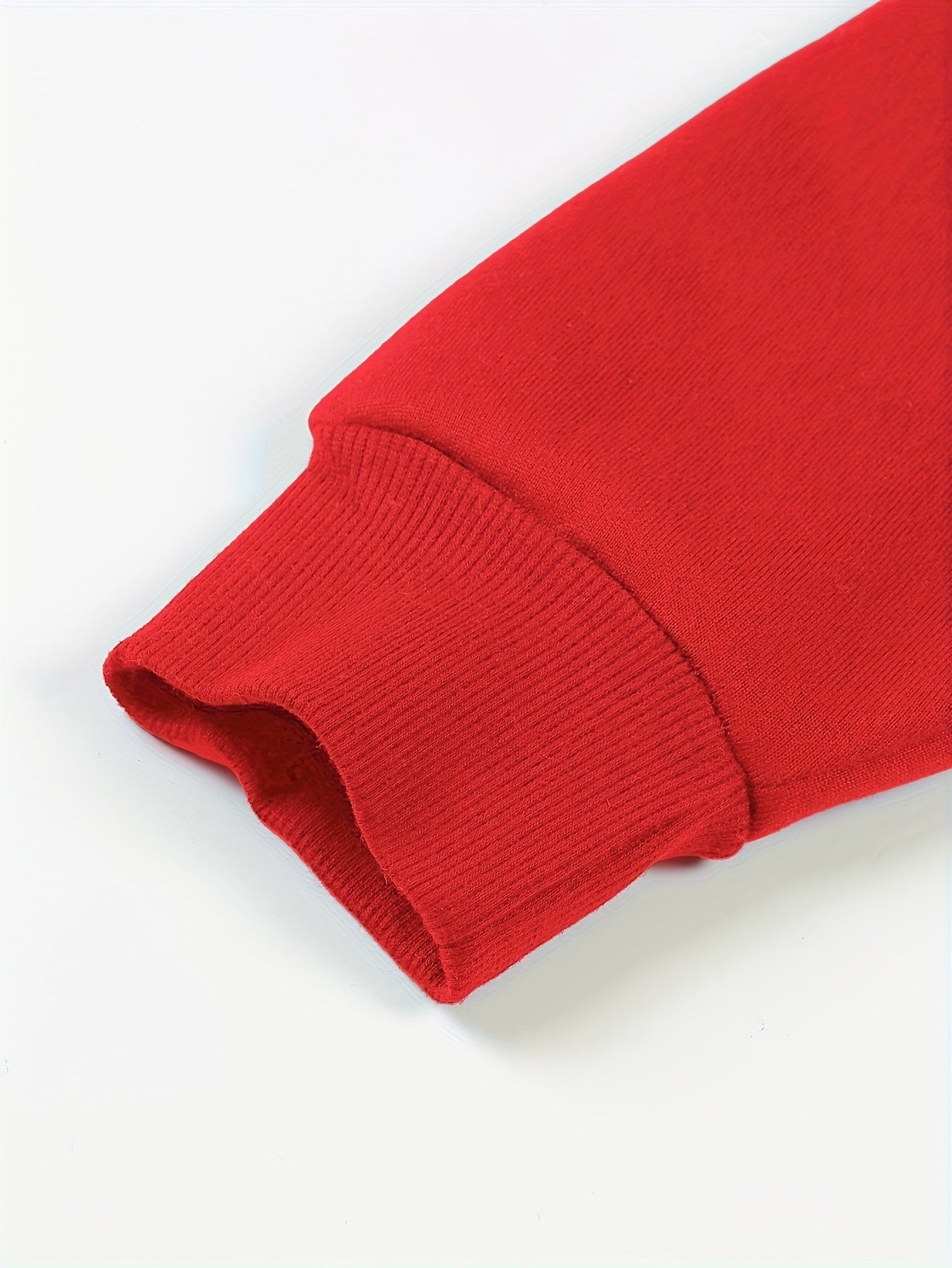 Girls Graphic Hoodie Red Casual Zipper Sweatshirt with Ruffled Hem