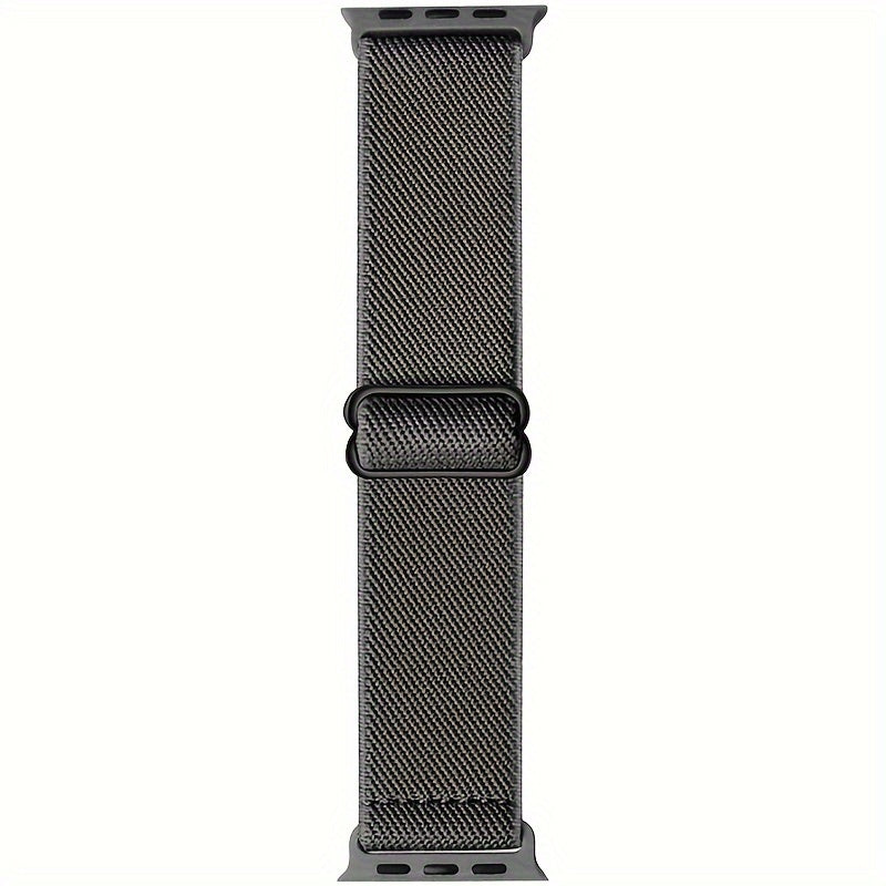 Nylon Braided Leopard Print Watch Band for Apple Watch Adjustable Size No Battery
