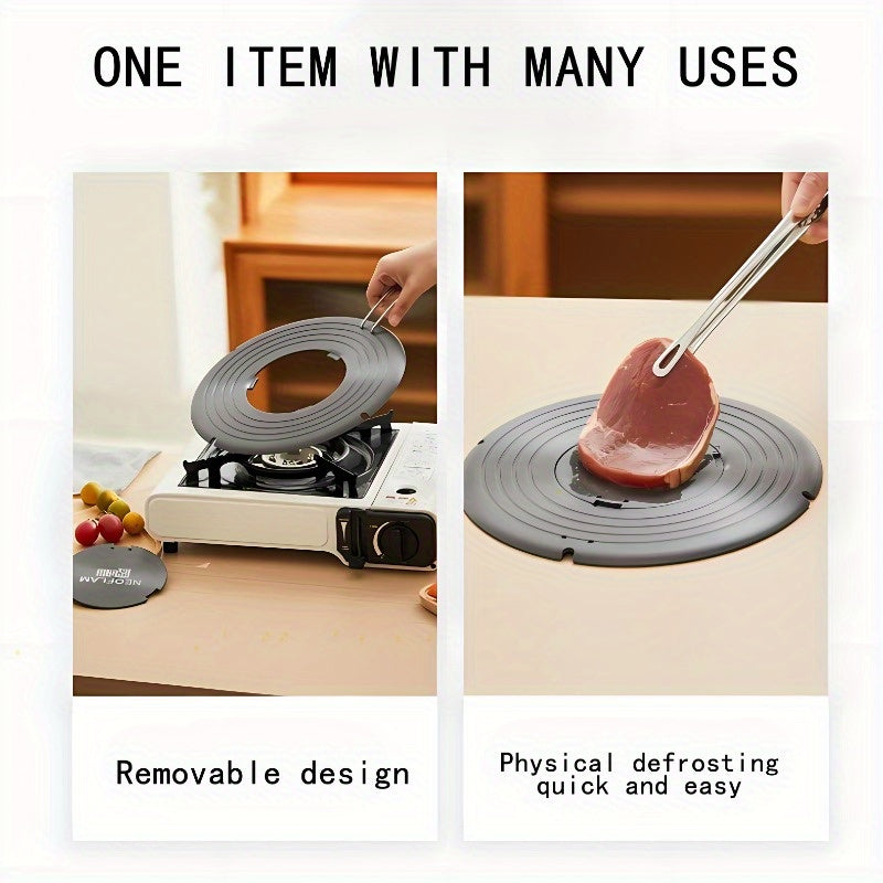 Съемная пластина для теплообмена для газовых плит с антипригорающей изоляцией и равномерным распределением тепла