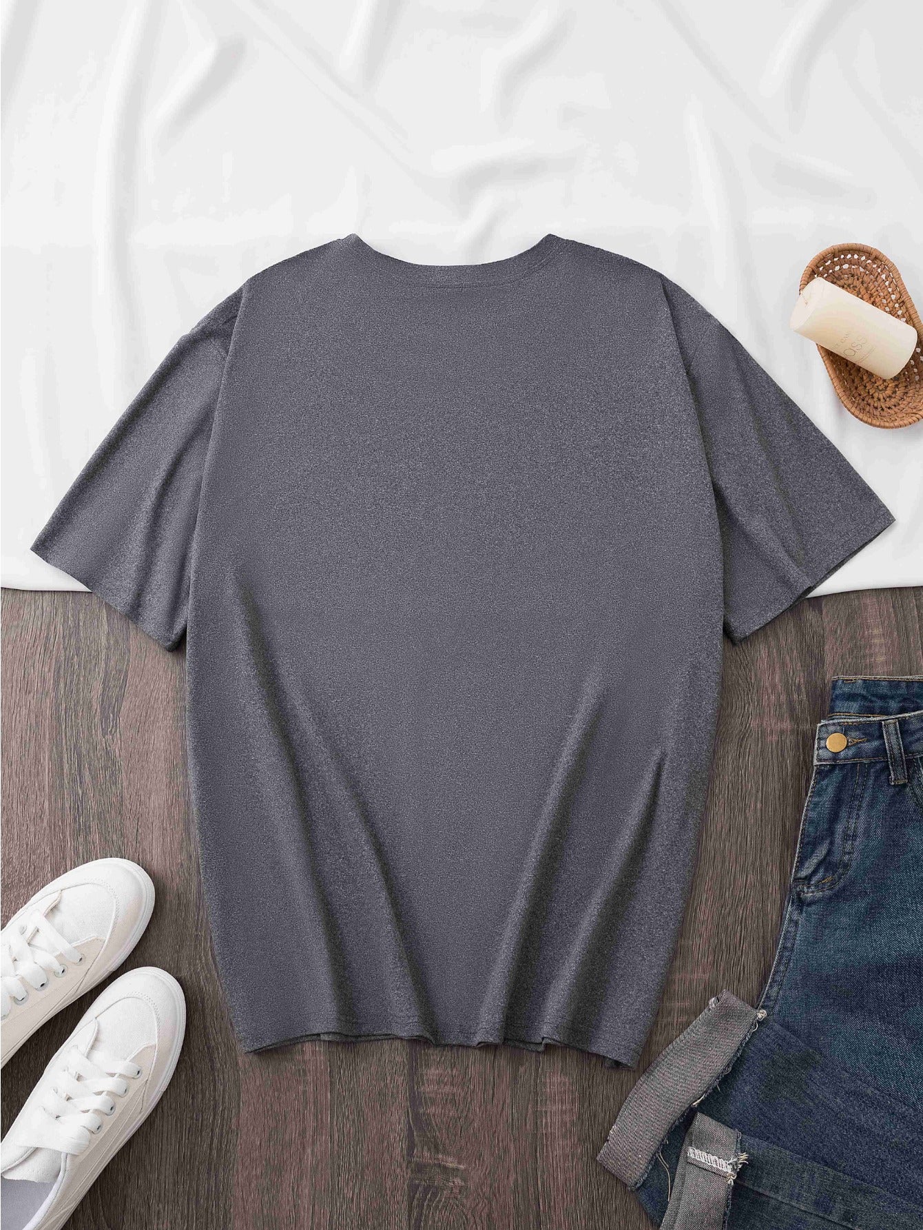 Women's Loose Large Size T-Shirt Summer Casual Short Sleeve Breathable Fabric