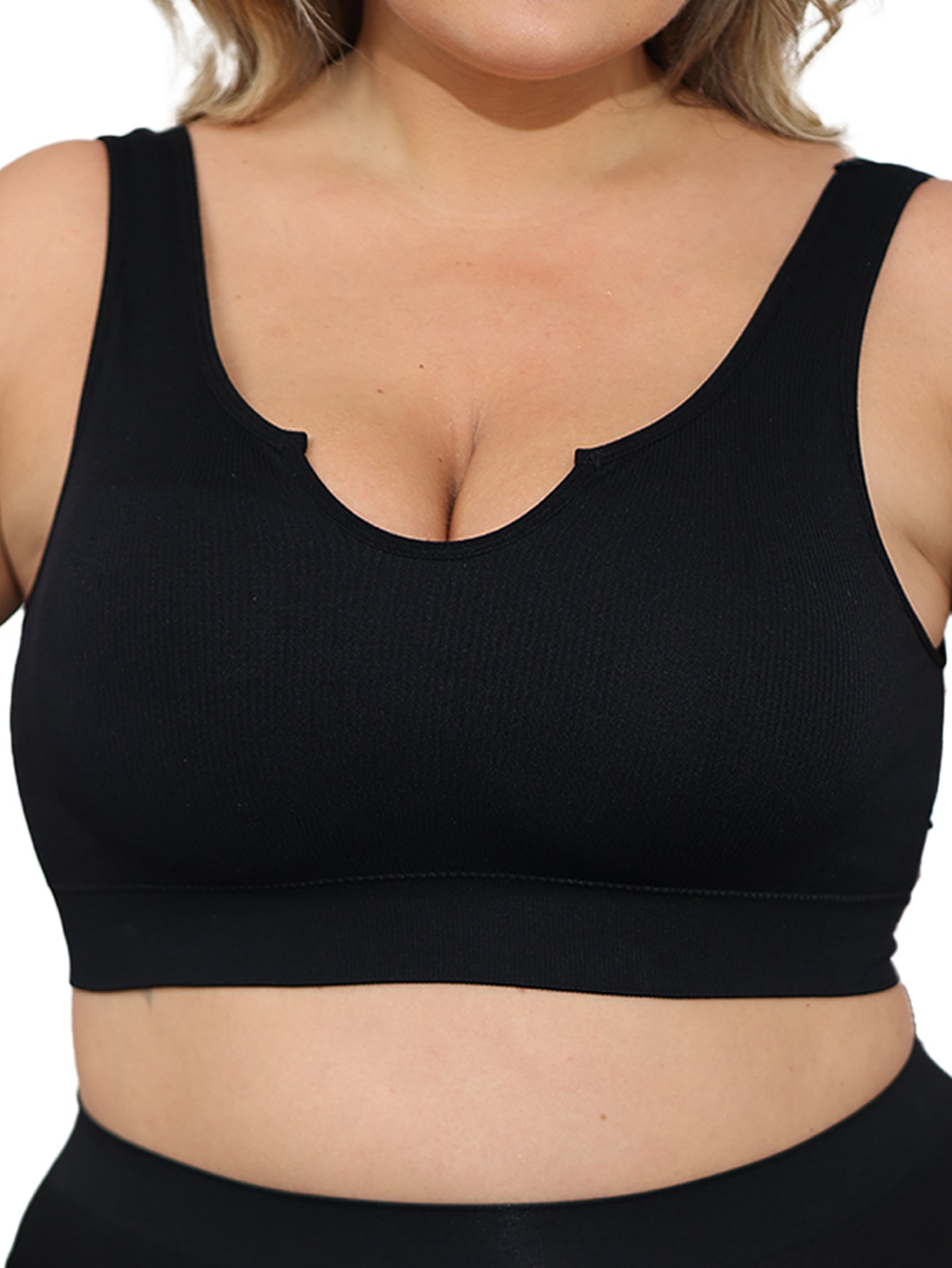 Women Seamless High Elasticity Sports Bra Set Breathable Adjustable Straps