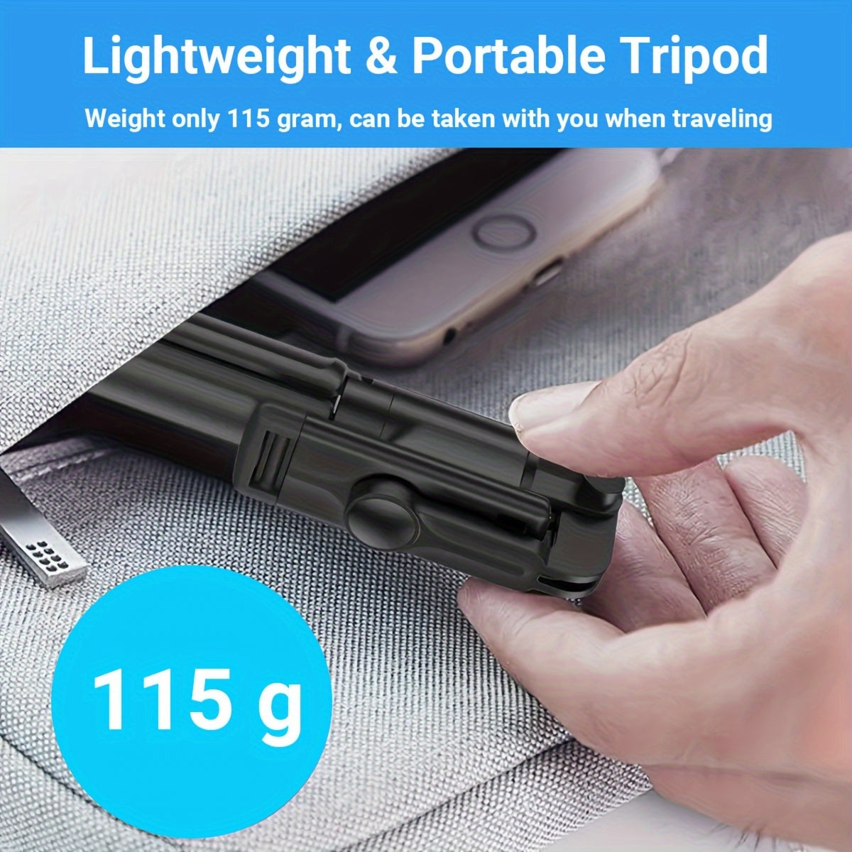 iPhone, Samsung va Android smartfonlar uchun tripod va masofadan boshqarish pultiga ega teleskopik selfie tayoq, 360° aylanish.