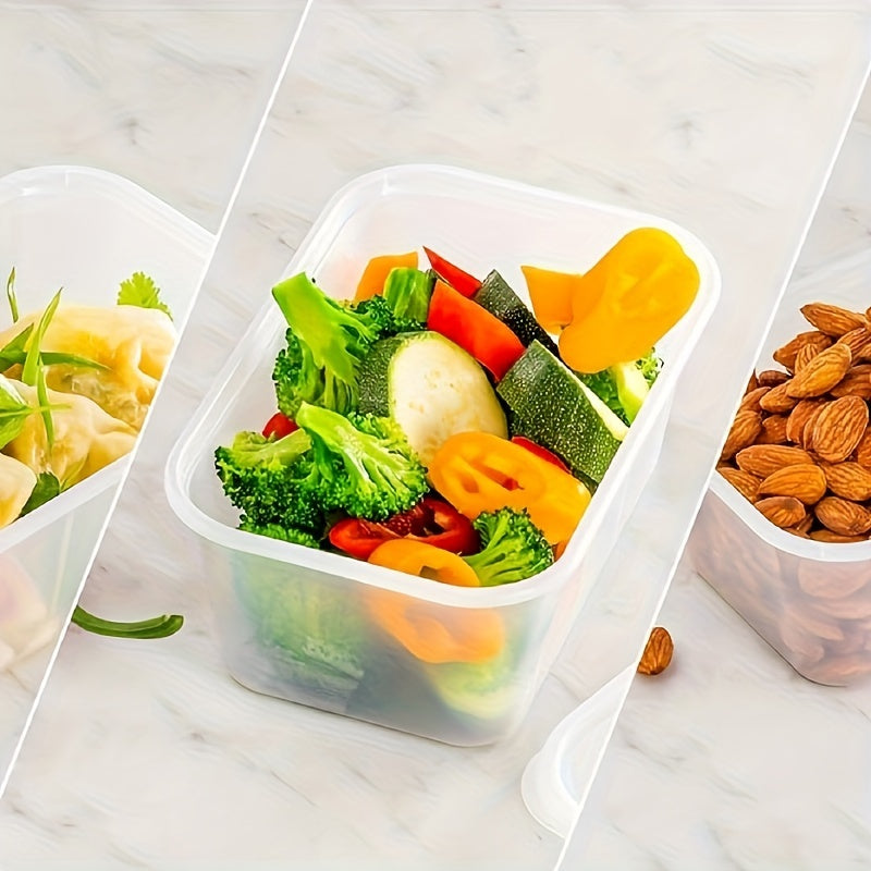 Set of 10 Reusable 22oz Plastic Meal Prep Containers with Locking Lids