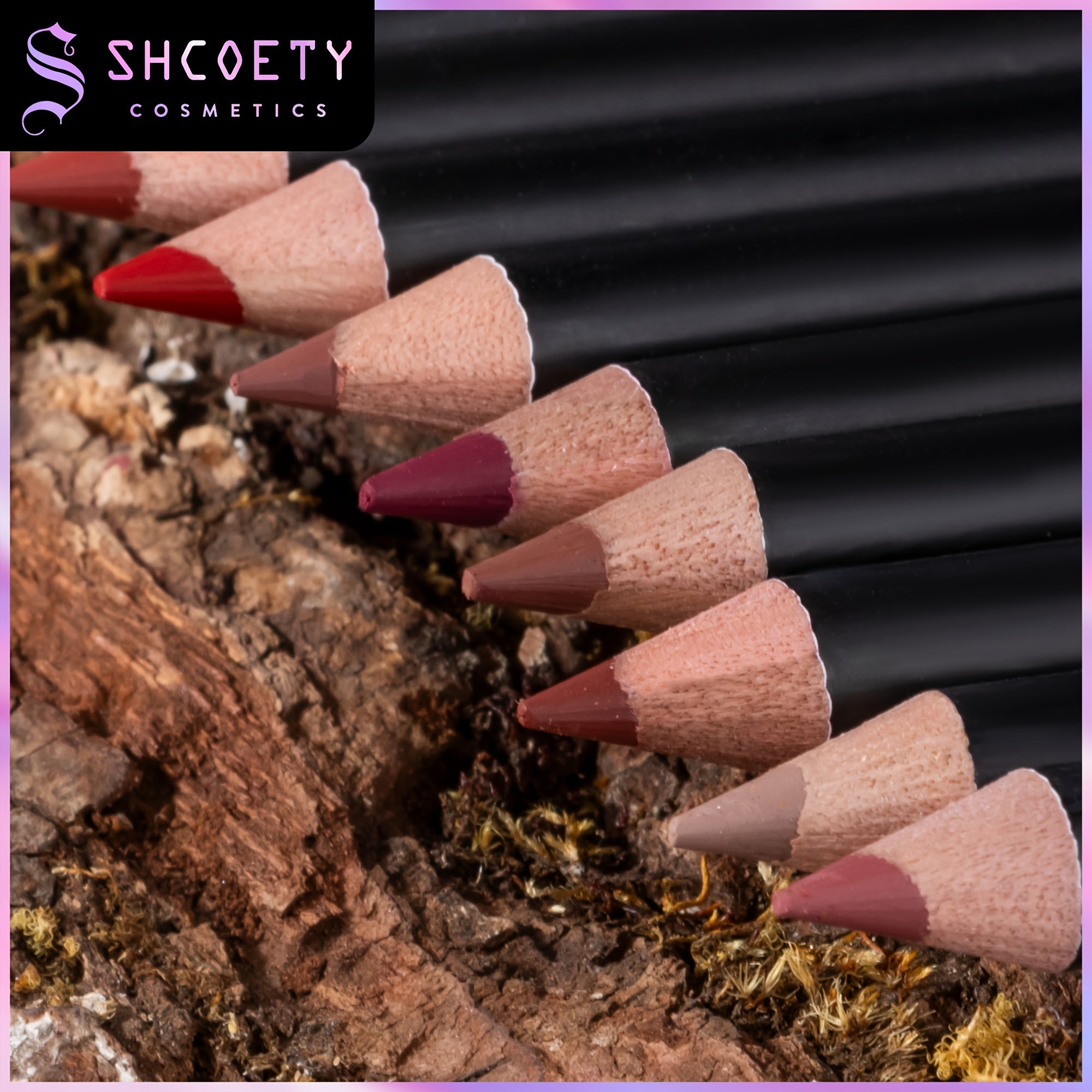 Set de perfiladores de labios para mujer, 12 colores, a prueba de agua, resistente al sudor, de larga duración