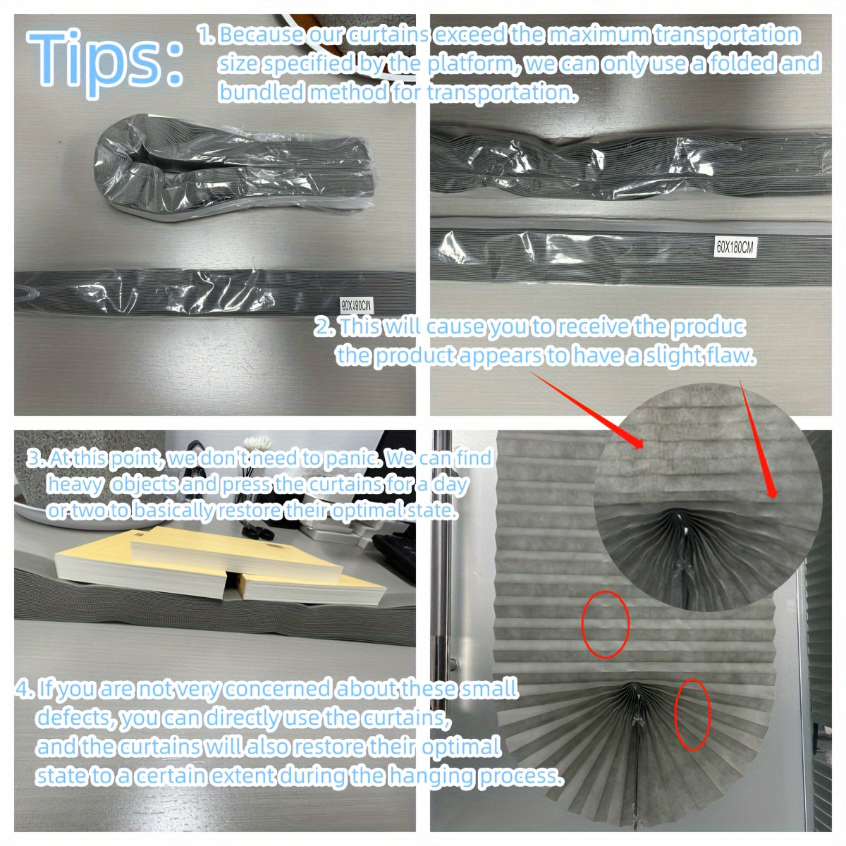 Adjustable Pleated Shade Curtains for Living Room Bedroom Kitchen Bathroom