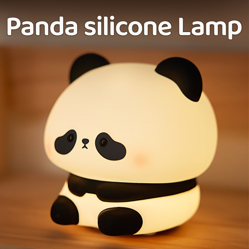 LED Panda Night Light Soft Sleep Sensing USB Rechargeable Decorative Indoor Gift