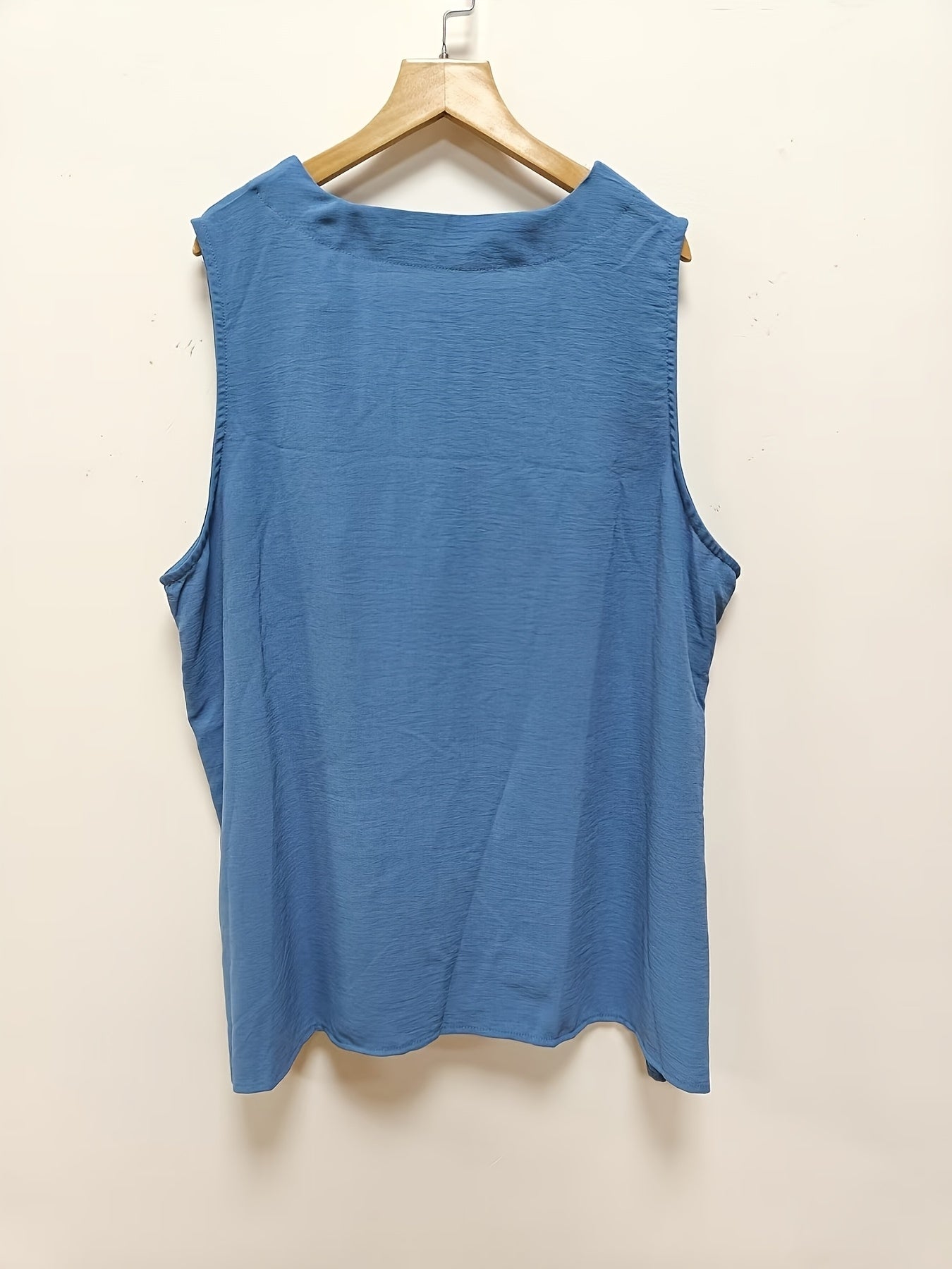 Women's Plus Size Sleeveless V-Neck Top Purple Casual Summer Loose Fit