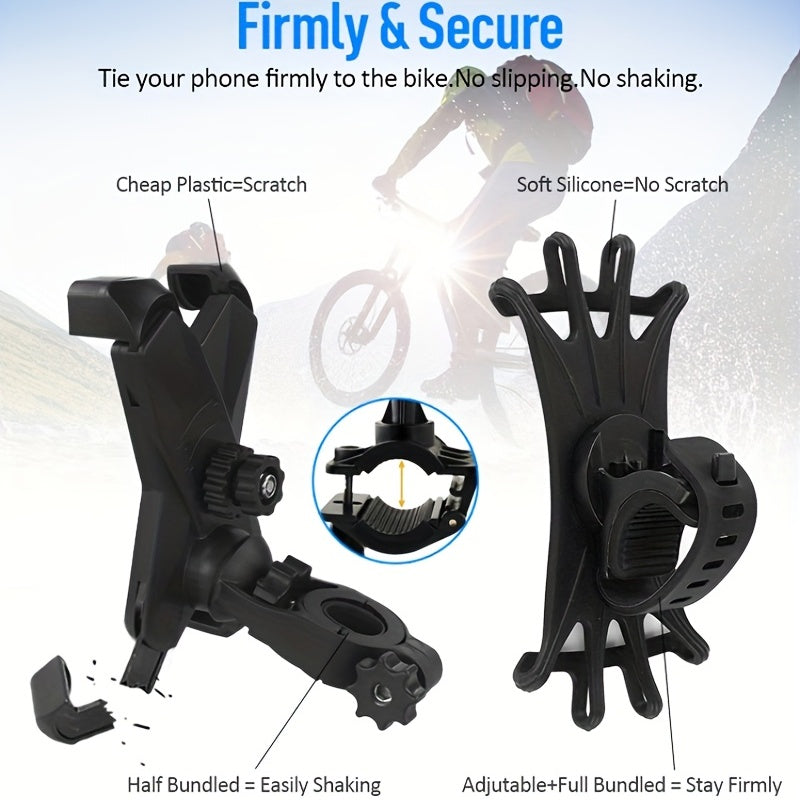 Universal Silicone Bike Phone Holder With 360 Rotation for Bicycle Motorcycle