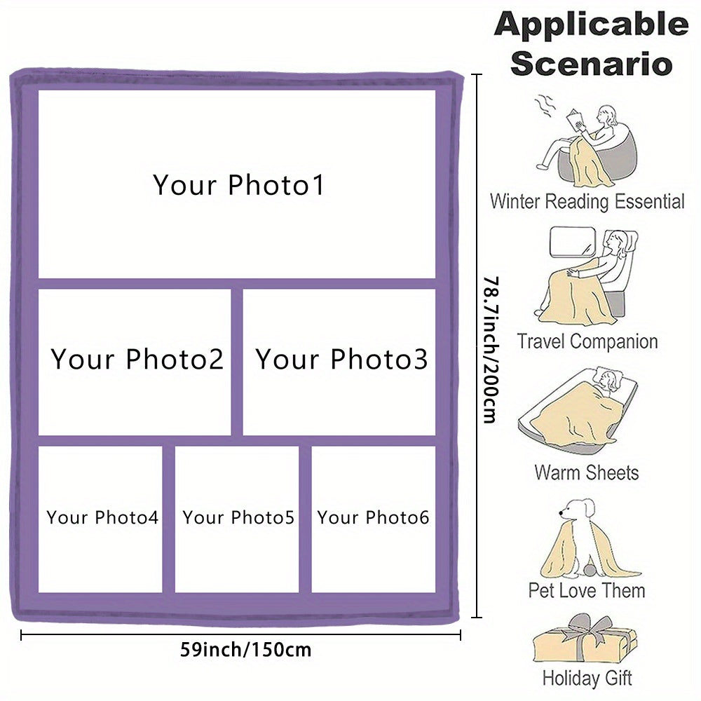 Custom Photo Blanket Soft Flannel Throw Personalized Gift for Home and Travel