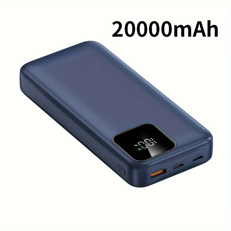 20000mAh Quvvat Banki 22.5W Tez To'ldirish LED Ko'rsatuvli Ikki Kirish va Chiqish Kompakt Portativ