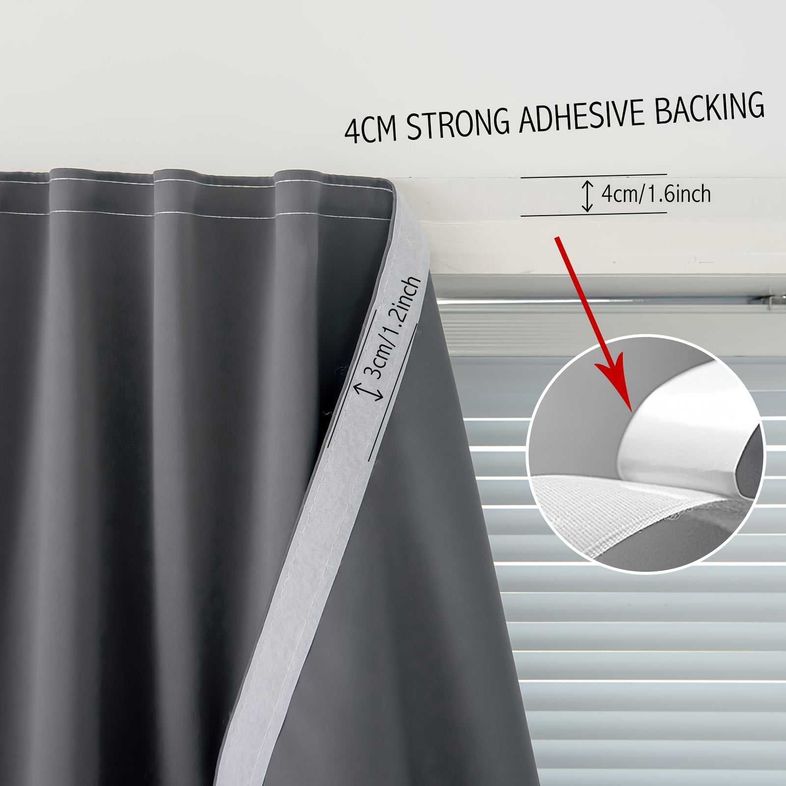 Blackout Curtain Panels Set of 1 Thermal Insulated Portable Room Darkening Tiebacks for Bedroom Living Room Office