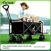 Heavy-Duty Folding Trolley Stainless Steel Large Capacity for Travel Camping Beach Picnic
