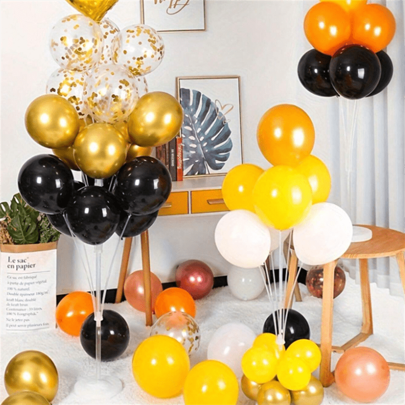 Giant Balloon Column Stands for Weddings and Parties 51/63 Inch White Plastic Set of Two