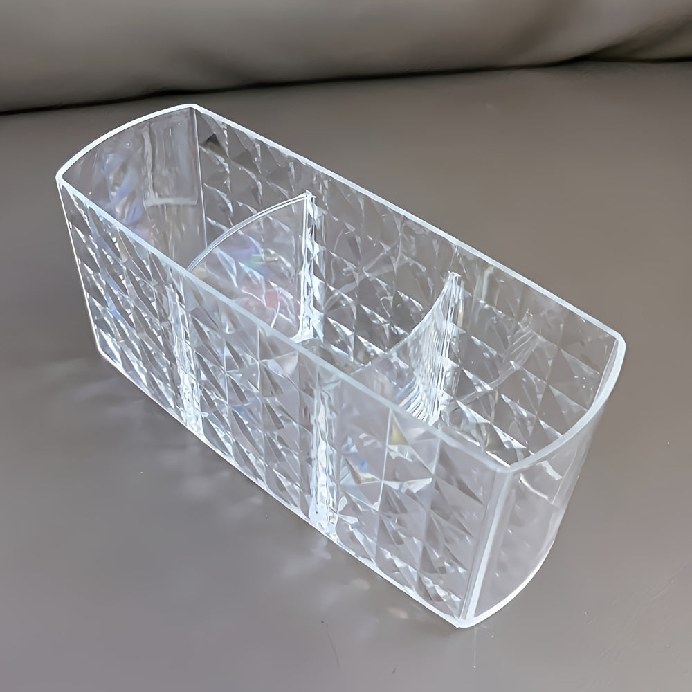Acrylic Makeup Organizer with Compartments for Brushes and Tools for Gift Use