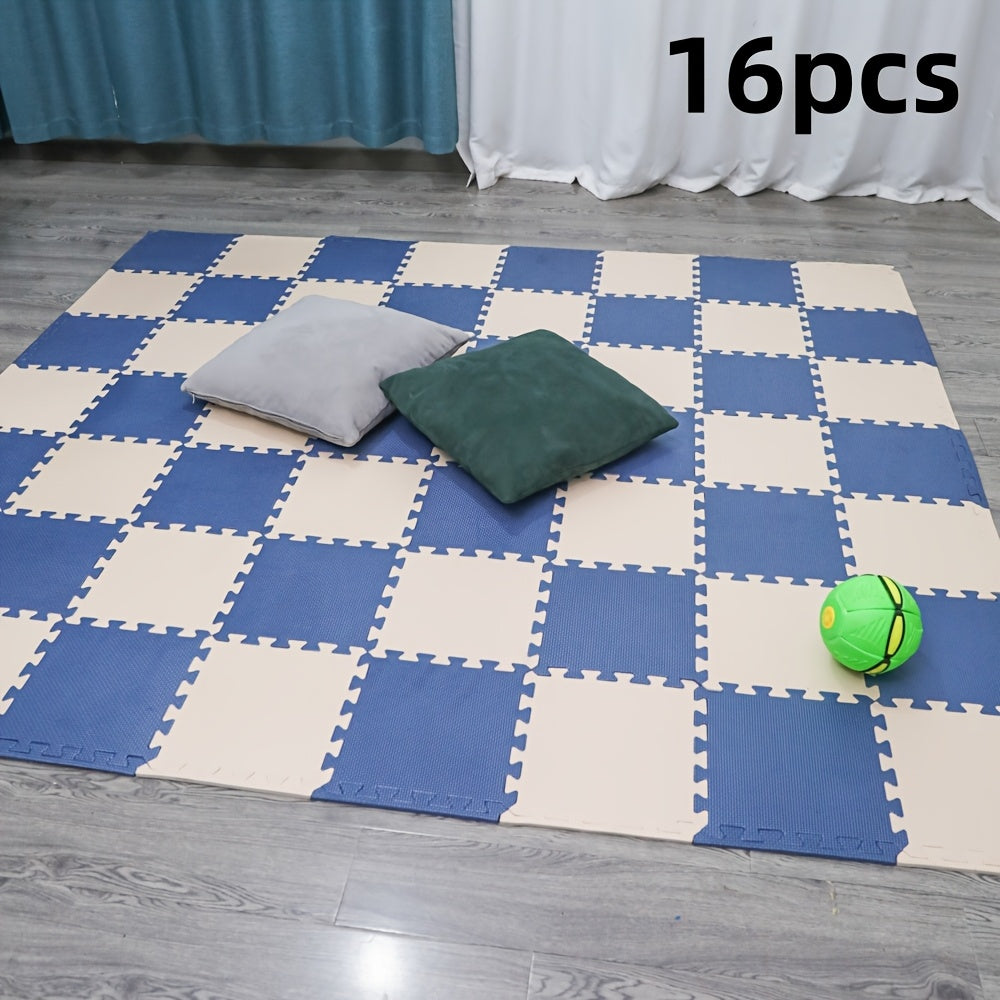 16-Donali EVA ko'pik o'yin mato to'plami geometrik naqsh uchun bolalar xonasi va o'yin xonasi