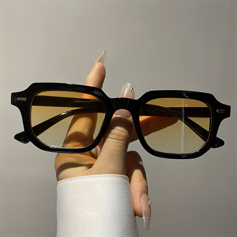 Gafas de sol para mujer estilo rectangular, accesorios casuales para playa y viajes