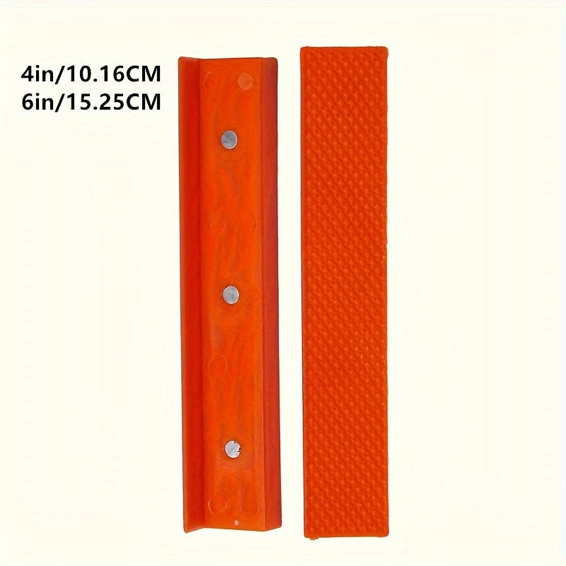 2pcs Red Black 4/6 Inch Magnetic Rubber Vise Pads for Metalworking