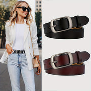Women's Cowhide Leather Waist Belt for Jeans and Pants Stylish and Versatile