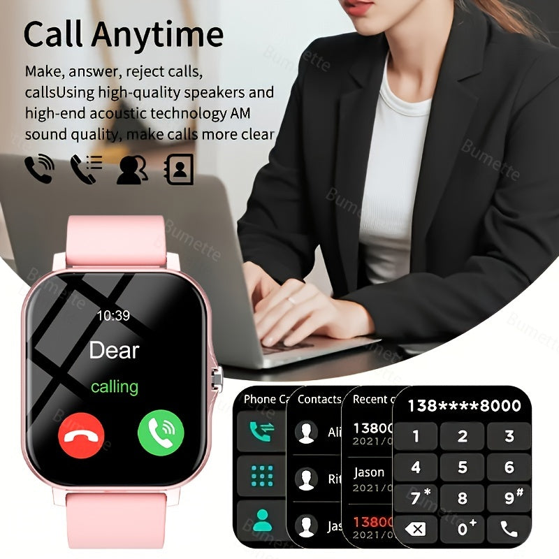 Wireless Smartwatch for Men Women with Sports Modes Call Reminders Message Notifications