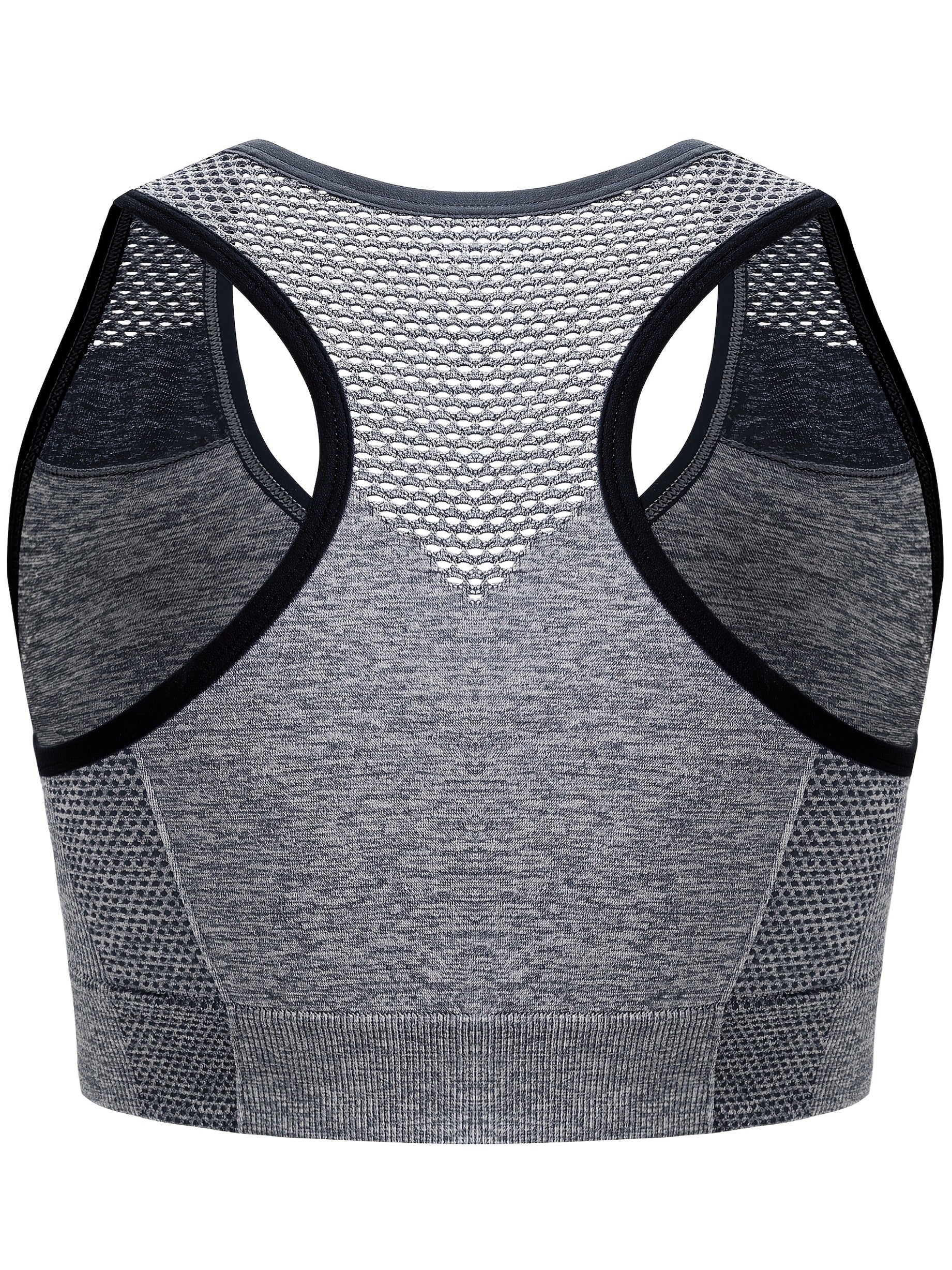 Women's Seamless Hollow-Out Sports Bras 3 Pack Breathable Nylon Yoga Top