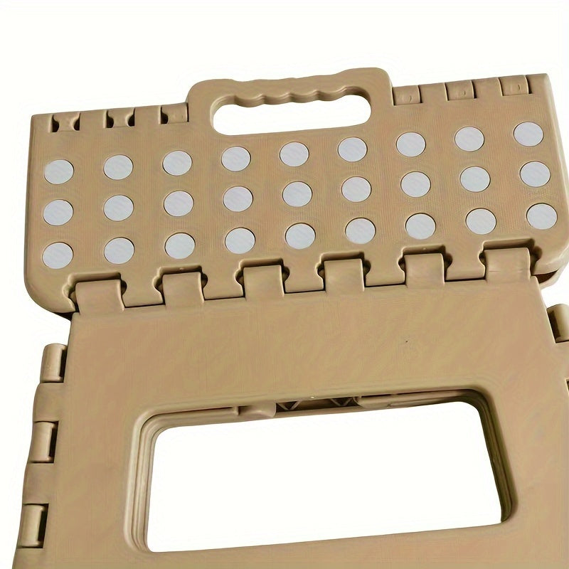 Taburete plegable de colores múltiples, de plástico duradero, portátil, para uso en interiores y exteriores