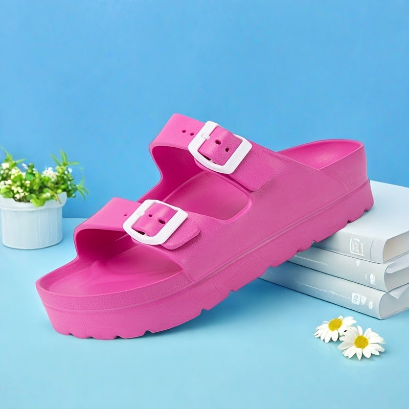 Женские нескользящие с открытым носком EVA сандалии для прогулок легкие повседневные туфли