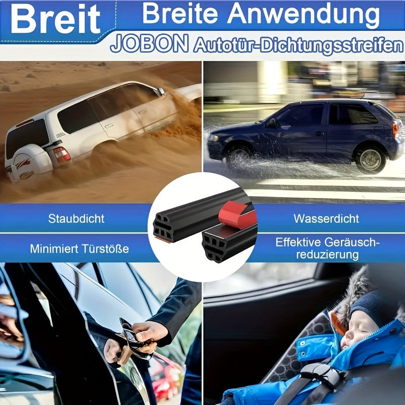 Automotive Rubber Weather Stripping Seal Door Edge Protector 10M Self-Adhesive