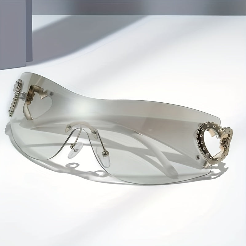 Ayollar uchun yurak shaklidagi moda quyosh ko‘zoynaklari UV himoyasi yozgi ta'til dam olish